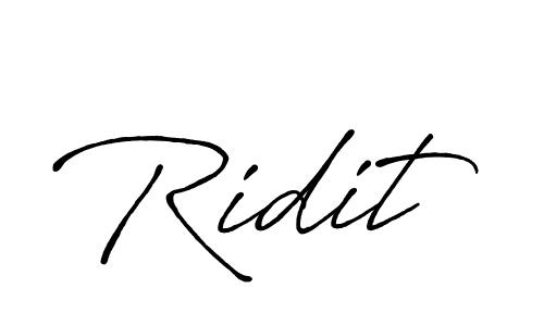 Design your own signature with our free online signature maker. With this signature software, you can create a handwritten (Antro_Vectra_Bolder) signature for name Ridit. Ridit signature style 7 images and pictures png