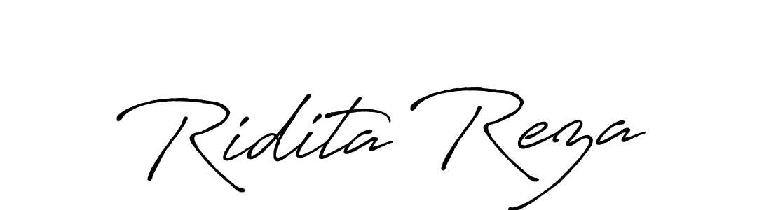 How to make Ridita Reza signature? Antro_Vectra_Bolder is a professional autograph style. Create handwritten signature for Ridita Reza name. Ridita Reza signature style 7 images and pictures png