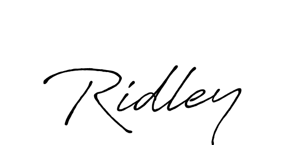 How to make Ridley signature? Antro_Vectra_Bolder is a professional autograph style. Create handwritten signature for Ridley name. Ridley signature style 7 images and pictures png