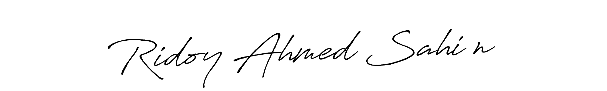 How to make Ridoy Ahmed Sahi♥n signature? Antro_Vectra_Bolder is a professional autograph style. Create handwritten signature for Ridoy Ahmed Sahi♥n name. Ridoy Ahmed Sahi♥n signature style 7 images and pictures png