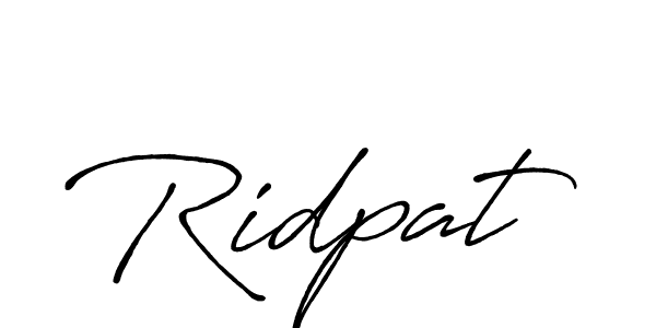 Use a signature maker to create a handwritten signature online. With this signature software, you can design (Antro_Vectra_Bolder) your own signature for name Ridpat. Ridpat signature style 7 images and pictures png