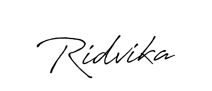 if you are searching for the best signature style for your name Ridvika. so please give up your signature search. here we have designed multiple signature styles  using Antro_Vectra_Bolder. Ridvika signature style 7 images and pictures png