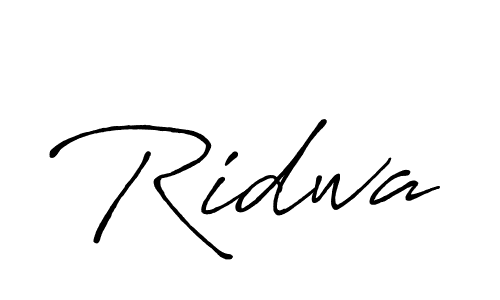 Design your own signature with our free online signature maker. With this signature software, you can create a handwritten (Antro_Vectra_Bolder) signature for name Ridwa. Ridwa signature style 7 images and pictures png