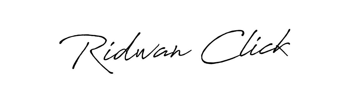 Use a signature maker to create a handwritten signature online. With this signature software, you can design (Antro_Vectra_Bolder) your own signature for name Ridwan Click. Ridwan Click signature style 7 images and pictures png