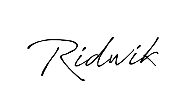 Create a beautiful signature design for name Ridwik. With this signature (Antro_Vectra_Bolder) fonts, you can make a handwritten signature for free. Ridwik signature style 7 images and pictures png