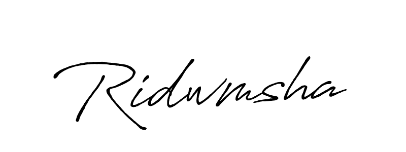 Design your own signature with our free online signature maker. With this signature software, you can create a handwritten (Antro_Vectra_Bolder) signature for name Ridwmsha. Ridwmsha signature style 7 images and pictures png