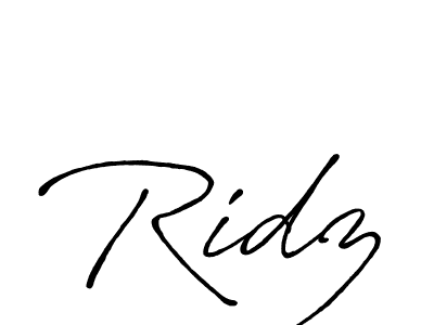 Also we have Ridz name is the best signature style. Create professional handwritten signature collection using Antro_Vectra_Bolder autograph style. Ridz signature style 7 images and pictures png