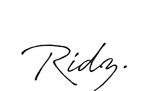 Use a signature maker to create a handwritten signature online. With this signature software, you can design (Antro_Vectra_Bolder) your own signature for name Ridz.. Ridz. signature style 7 images and pictures png