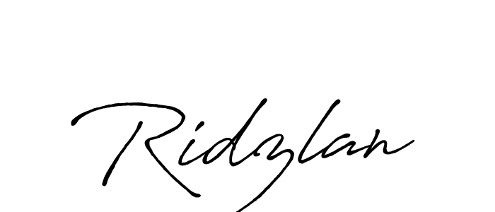 Use a signature maker to create a handwritten signature online. With this signature software, you can design (Antro_Vectra_Bolder) your own signature for name Ridzlan. Ridzlan signature style 7 images and pictures png