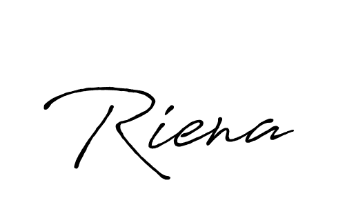 Make a beautiful signature design for name Riena. With this signature (Antro_Vectra_Bolder) style, you can create a handwritten signature for free. Riena signature style 7 images and pictures png