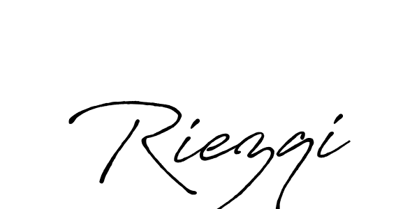 Also we have Riezqi name is the best signature style. Create professional handwritten signature collection using Antro_Vectra_Bolder autograph style. Riezqi signature style 7 images and pictures png