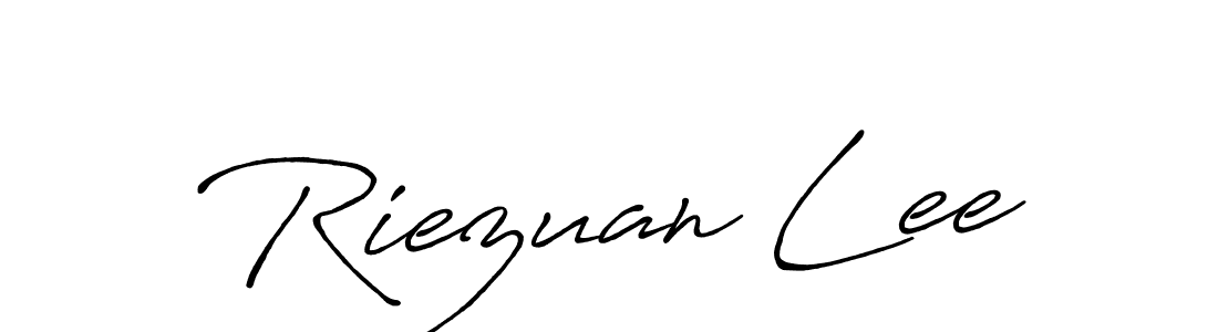 Make a beautiful signature design for name Riezuan Lee. With this signature (Antro_Vectra_Bolder) style, you can create a handwritten signature for free. Riezuan Lee signature style 7 images and pictures png