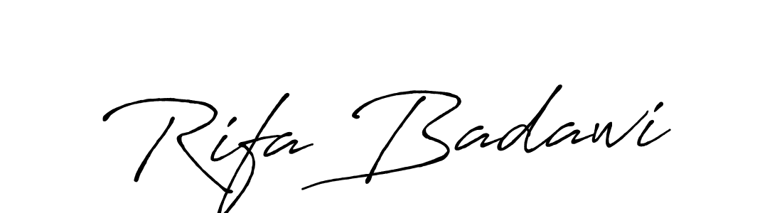 Also You can easily find your signature by using the search form. We will create Rifa Badawi name handwritten signature images for you free of cost using Antro_Vectra_Bolder sign style. Rifa Badawi signature style 7 images and pictures png