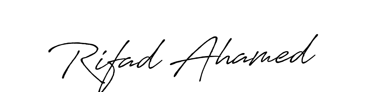 Also we have Rifad Ahamed name is the best signature style. Create professional handwritten signature collection using Antro_Vectra_Bolder autograph style. Rifad Ahamed signature style 7 images and pictures png