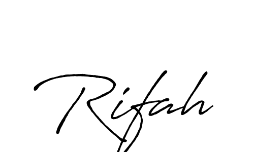 Rifah stylish signature style. Best Handwritten Sign (Antro_Vectra_Bolder) for my name. Handwritten Signature Collection Ideas for my name Rifah. Rifah signature style 7 images and pictures png