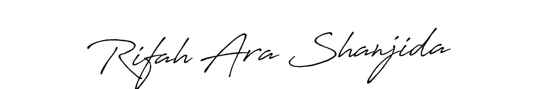 Similarly Antro_Vectra_Bolder is the best handwritten signature design. Signature creator online .You can use it as an online autograph creator for name Rifah Ara Shanjida. Rifah Ara Shanjida signature style 7 images and pictures png