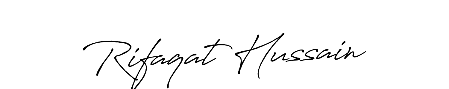 Make a beautiful signature design for name Rifaqat Hussain. With this signature (Antro_Vectra_Bolder) style, you can create a handwritten signature for free. Rifaqat Hussain signature style 7 images and pictures png