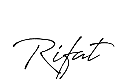 Rifat stylish signature style. Best Handwritten Sign (Antro_Vectra_Bolder) for my name. Handwritten Signature Collection Ideas for my name Rifat. Rifat signature style 7 images and pictures png