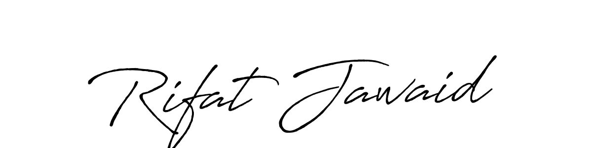 Design your own signature with our free online signature maker. With this signature software, you can create a handwritten (Antro_Vectra_Bolder) signature for name Rifat Jawaid. Rifat Jawaid signature style 7 images and pictures png