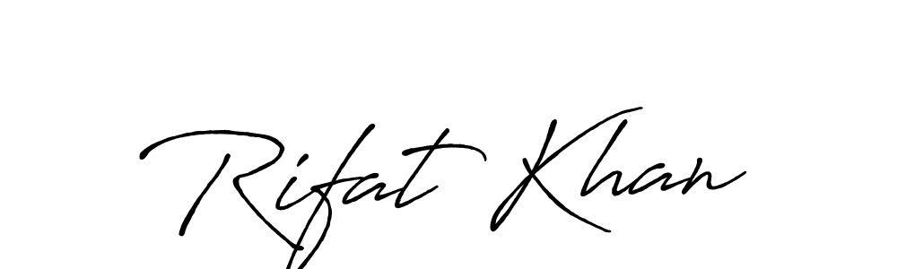 The best way (Antro_Vectra_Bolder) to make a short signature is to pick only two or three words in your name. The name Rifat Khan include a total of six letters. For converting this name. Rifat Khan signature style 7 images and pictures png