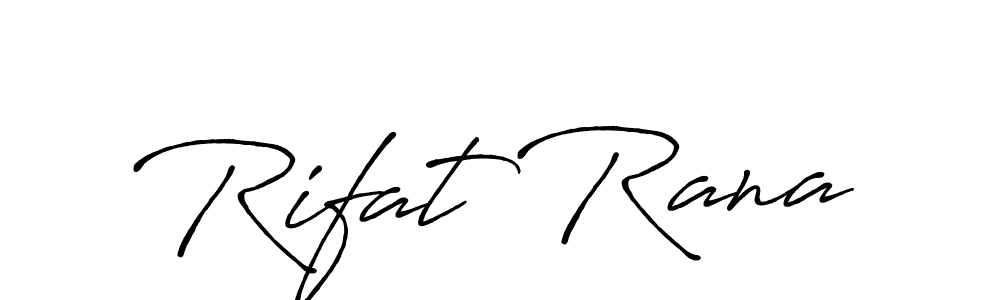 Make a beautiful signature design for name Rifat Rana. With this signature (Antro_Vectra_Bolder) style, you can create a handwritten signature for free. Rifat Rana signature style 7 images and pictures png