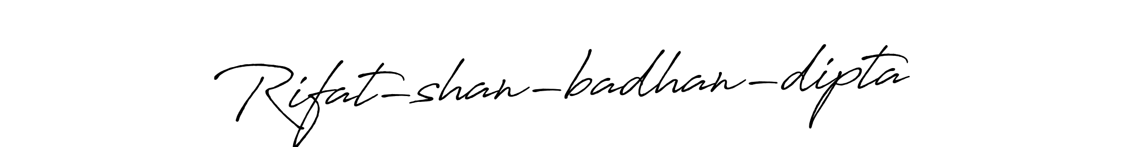 Antro_Vectra_Bolder is a professional signature style that is perfect for those who want to add a touch of class to their signature. It is also a great choice for those who want to make their signature more unique. Get Rifat-shan-badhan-dipta name to fancy signature for free. Rifat-shan-badhan-dipta signature style 7 images and pictures png