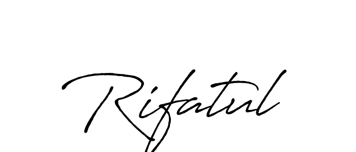 Similarly Antro_Vectra_Bolder is the best handwritten signature design. Signature creator online .You can use it as an online autograph creator for name Rifatul. Rifatul signature style 7 images and pictures png