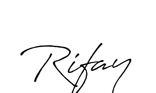 Design your own signature with our free online signature maker. With this signature software, you can create a handwritten (Antro_Vectra_Bolder) signature for name Rifay. Rifay signature style 7 images and pictures png