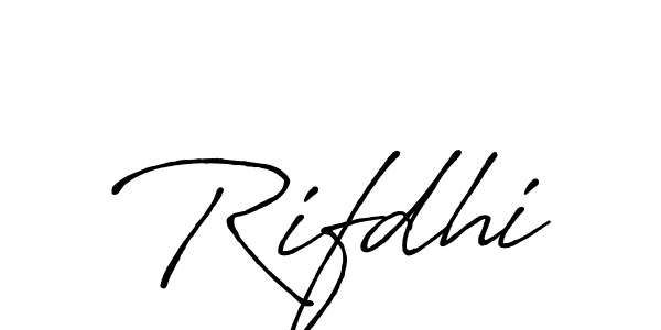 Design your own signature with our free online signature maker. With this signature software, you can create a handwritten (Antro_Vectra_Bolder) signature for name Rifdhi. Rifdhi signature style 7 images and pictures png