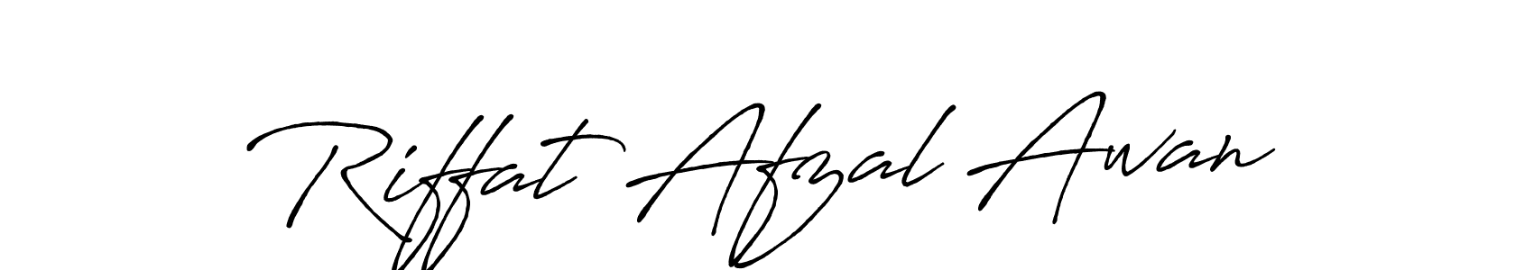 This is the best signature style for the Riffat Afzal Awan name. Also you like these signature font (Antro_Vectra_Bolder). Mix name signature. Riffat Afzal Awan signature style 7 images and pictures png