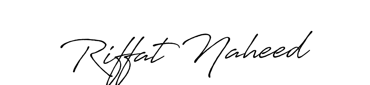 Also You can easily find your signature by using the search form. We will create Riffat Naheed name handwritten signature images for you free of cost using Antro_Vectra_Bolder sign style. Riffat Naheed signature style 7 images and pictures png