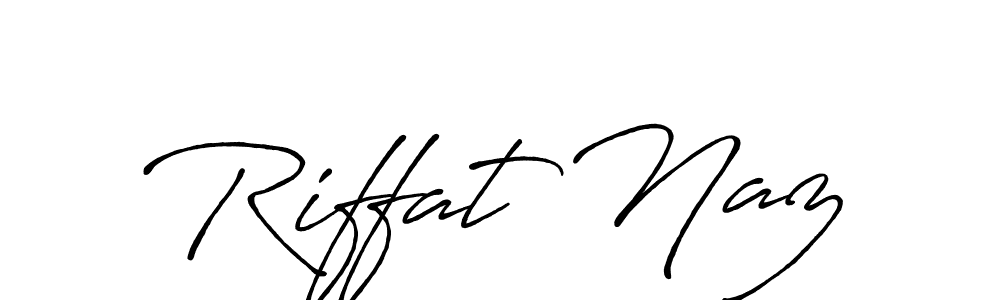 You can use this online signature creator to create a handwritten signature for the name Riffat Naz. This is the best online autograph maker. Riffat Naz signature style 7 images and pictures png