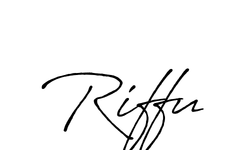 Make a beautiful signature design for name Riffu. With this signature (Antro_Vectra_Bolder) style, you can create a handwritten signature for free. Riffu signature style 7 images and pictures png