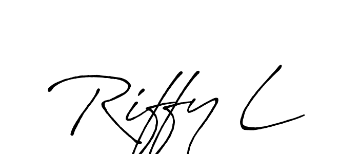 This is the best signature style for the Riffy L name. Also you like these signature font (Antro_Vectra_Bolder). Mix name signature. Riffy L signature style 7 images and pictures png