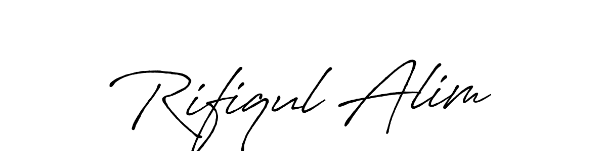 Use a signature maker to create a handwritten signature online. With this signature software, you can design (Antro_Vectra_Bolder) your own signature for name Rifiqul Alim. Rifiqul Alim signature style 7 images and pictures png