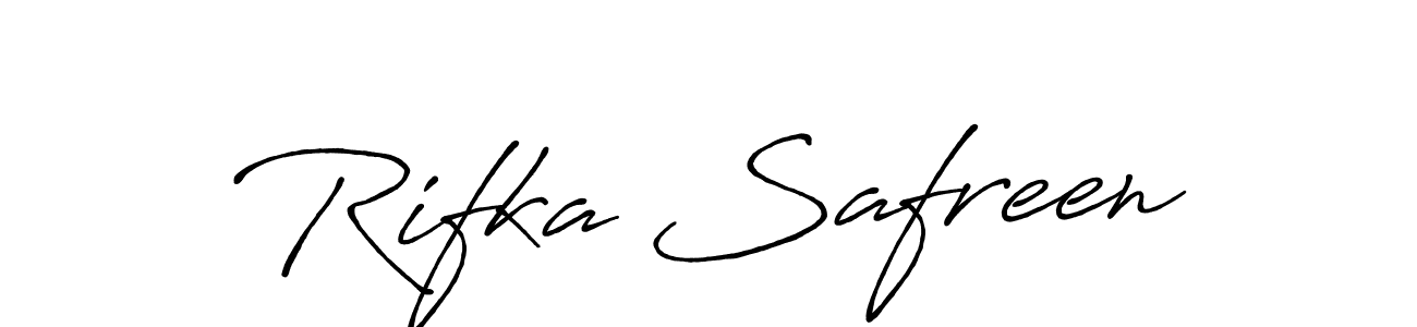 Here are the top 10 professional signature styles for the name Rifka Safreen. These are the best autograph styles you can use for your name. Rifka Safreen signature style 7 images and pictures png