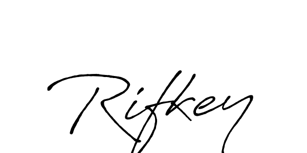 if you are searching for the best signature style for your name Rifkey. so please give up your signature search. here we have designed multiple signature styles  using Antro_Vectra_Bolder. Rifkey signature style 7 images and pictures png