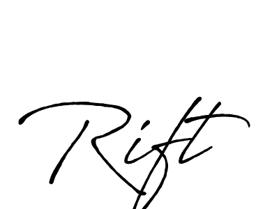 Rift stylish signature style. Best Handwritten Sign (Antro_Vectra_Bolder) for my name. Handwritten Signature Collection Ideas for my name Rift. Rift signature style 7 images and pictures png