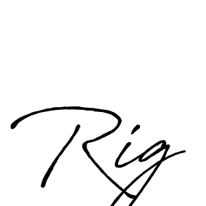 Create a beautiful signature design for name Rig. With this signature (Antro_Vectra_Bolder) fonts, you can make a handwritten signature for free. Rig signature style 7 images and pictures png