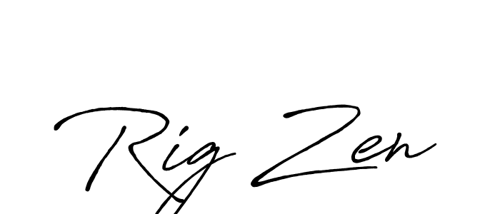 Once you've used our free online signature maker to create your best signature Antro_Vectra_Bolder style, it's time to enjoy all of the benefits that Rig Zen name signing documents. Rig Zen signature style 7 images and pictures png