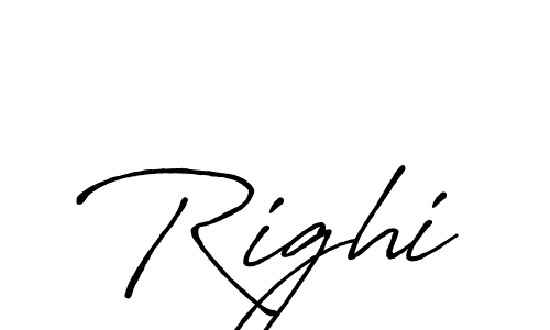 Make a beautiful signature design for name Righi. With this signature (Antro_Vectra_Bolder) style, you can create a handwritten signature for free. Righi signature style 7 images and pictures png