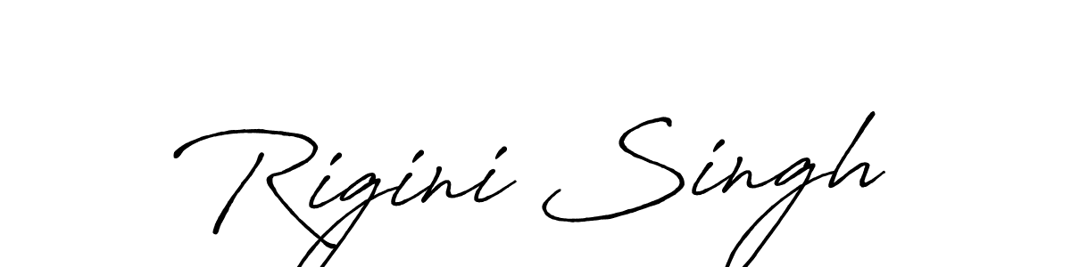 Antro_Vectra_Bolder is a professional signature style that is perfect for those who want to add a touch of class to their signature. It is also a great choice for those who want to make their signature more unique. Get Rigini Singh name to fancy signature for free. Rigini Singh signature style 7 images and pictures png