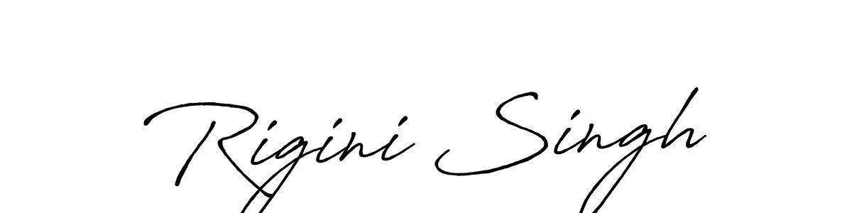 Design your own signature with our free online signature maker. With this signature software, you can create a handwritten (Antro_Vectra_Bolder) signature for name Rigini Singh. Rigini Singh signature style 7 images and pictures png