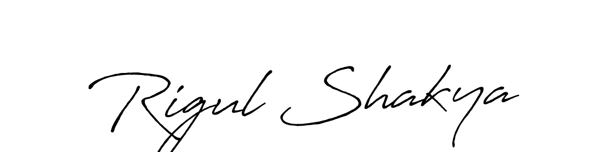 Similarly Antro_Vectra_Bolder is the best handwritten signature design. Signature creator online .You can use it as an online autograph creator for name Rigul Shakya. Rigul Shakya signature style 7 images and pictures png