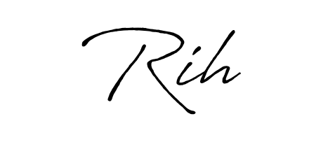 How to make Rih signature? Antro_Vectra_Bolder is a professional autograph style. Create handwritten signature for Rih name. Rih signature style 7 images and pictures png