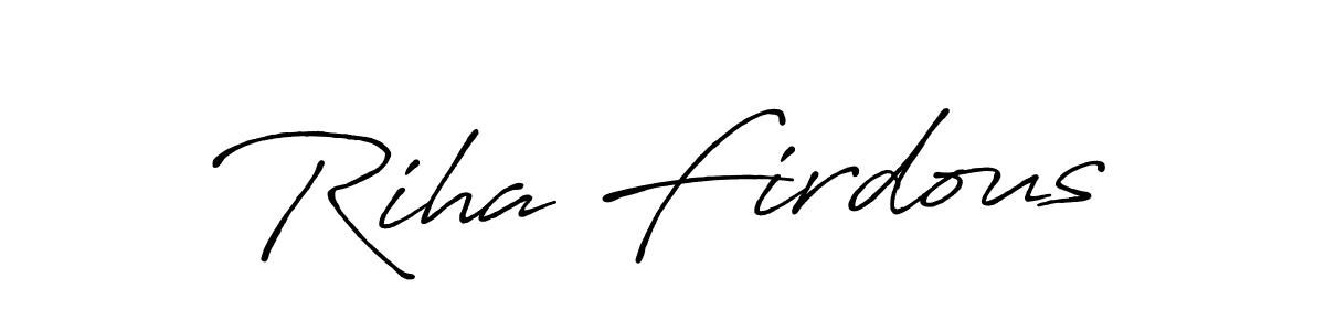 Make a beautiful signature design for name Riha Firdous. Use this online signature maker to create a handwritten signature for free. Riha Firdous signature style 7 images and pictures png