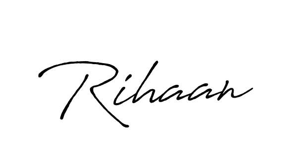 Design your own signature with our free online signature maker. With this signature software, you can create a handwritten (Antro_Vectra_Bolder) signature for name Rihaan. Rihaan signature style 7 images and pictures png