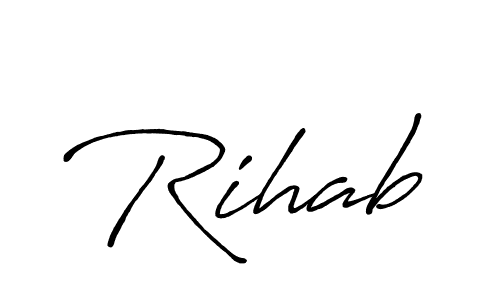 Also we have Rihab name is the best signature style. Create professional handwritten signature collection using Antro_Vectra_Bolder autograph style. Rihab signature style 7 images and pictures png