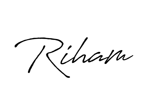 if you are searching for the best signature style for your name Riham. so please give up your signature search. here we have designed multiple signature styles  using Antro_Vectra_Bolder. Riham signature style 7 images and pictures png
