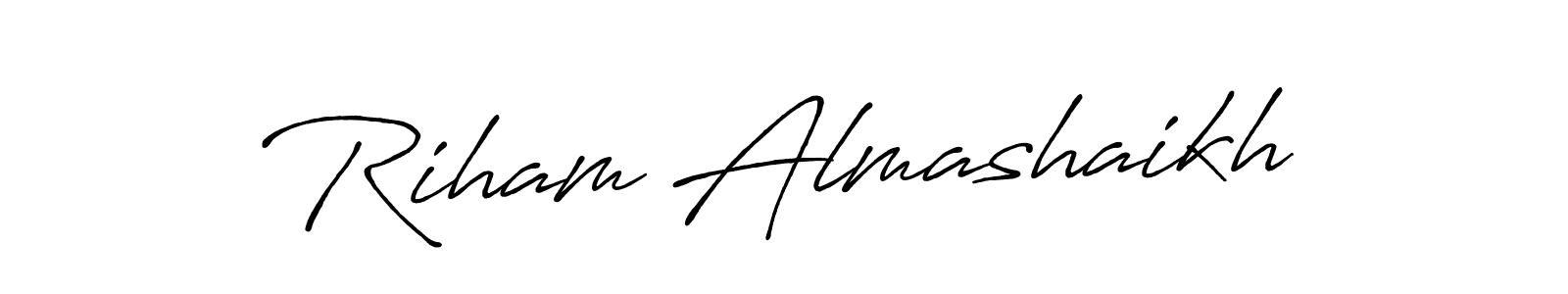 This is the best signature style for the Riham Almashaikh name. Also you like these signature font (Antro_Vectra_Bolder). Mix name signature. Riham Almashaikh signature style 7 images and pictures png